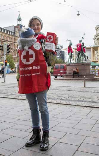 KIITOS OSALLISTUMISESTASI NÄLKÄPÄIVÄÄN Nälkäpäivänä kerätyt varat tulivat heti käyttöön MARIA SANTTO Järjestömme valmiuden kulmakivi Nälkäpäivä tuotti lippaisiin tehtyinä lahjoituksina ensimmäisen