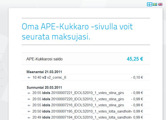 Kukkaron sivuille Maksettu uutinen päivittyy heti.