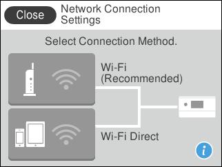 Tulostin etsii SSID-tunnusta tai määrittämätöntä IP-osoitetta tai sillä on ongelmia langattomaan (Wi-Fi-)verkkoon liittyen. Tulostin on kytketty langattomaan (Wi-Fi-)verkkoon.