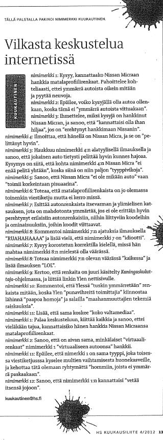 Helsingin sanomien kuukausiliite 4/2012: AIKUISKOULUTUSOSASTO - Työvoimapol.