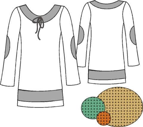 42 Pitkähihainen unisex-pusero (kuva 24) sai lopullisen muotonsa malleistani viimeisenä.