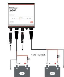 Tuotteet - Akkulaturit 2x20 A MultiCharger 2x20A DEFA MultiCharger 2x20A on tehokas ja kompakti akkulaturi, joka on helppo asentaa kaiken tyyppisiin ajoneuvoihin.