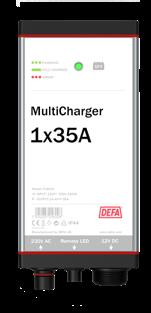 Tuotteet - Akkulaturit 35 A MultiCharger 1x35A DEFA MultiCharger 1x35A on tehokas ja kompakti akkulaturi kaiken tyyppisiin ajoneuvoihin ja kaikkiin olosuhteisiin.
