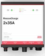 RescueCharger 2x12 Tuotenro PlugIn 705700 Jännite - VAC/Hz 230/50-60 Latausjännite - VDC 14,4 Ylläpitolataus - VDC 13,5 Latausvirta - A Akun koko enintään - Ah Leveys/Korkeus/Syvyys - mm 2x12