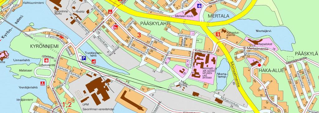 9. KAUPUNGINOSA, SAVONLINNA, PÄÄSKYLAHDEN TEOLLISUUSALUEEN OSA KAAVAAEHDOTUS SELOSTUS KAAVAMUUTOSALUE Sijaintikartta 1 PERUS- JA TUNNISTETIEDOT 1.