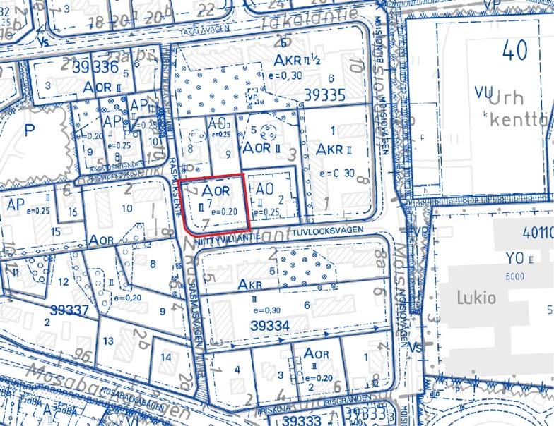 3 Asemakaavat Alueella on voimassa asemakaava nro 7540 (vahvistettu 19.1.1978). Kaavan mukaan tontti on omakotitalojen, rivitalojen ja muiden kytkettyjen pientalojen korttelialuetta (AOR).