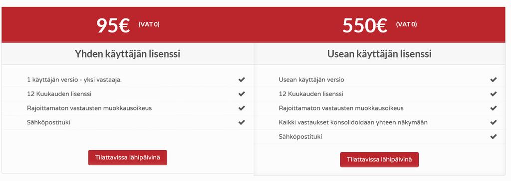 sx Lisätietoja: Tuotteen tilaus tehdään