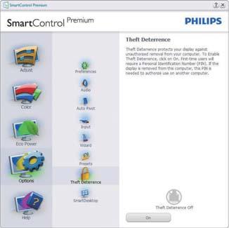 3. Kuvan optimointi - Theft Deterrence Pane (Oikeudettoman käytön ehkäisy -ruutu) on aktivoitu ainoastaan, jos Theft Deterrence Mode (Oikeudeton käyttö) -tila on valittu avattavasta Plug-in