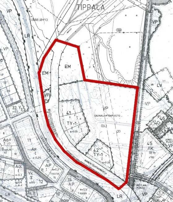 Kaupunginhallitus 8.5.0 liite nro (8/) T- III 8000 KUVA, Ote ajantasa-asemakaavasta.