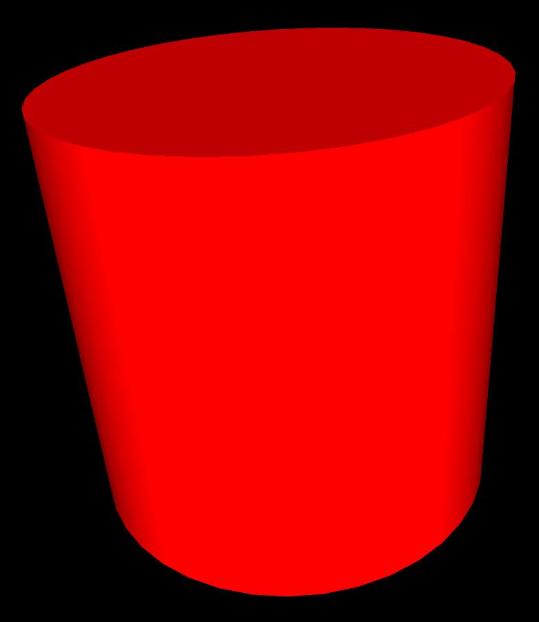 Kartio Esimerkki VRML-kielen Cone-solmusta. #VRML V2.0 utf8 Shape { appearance Appearance { material Material { diffusecolor 1.0 0.0 0.0 ambientintensity 0.2 shininess 0.