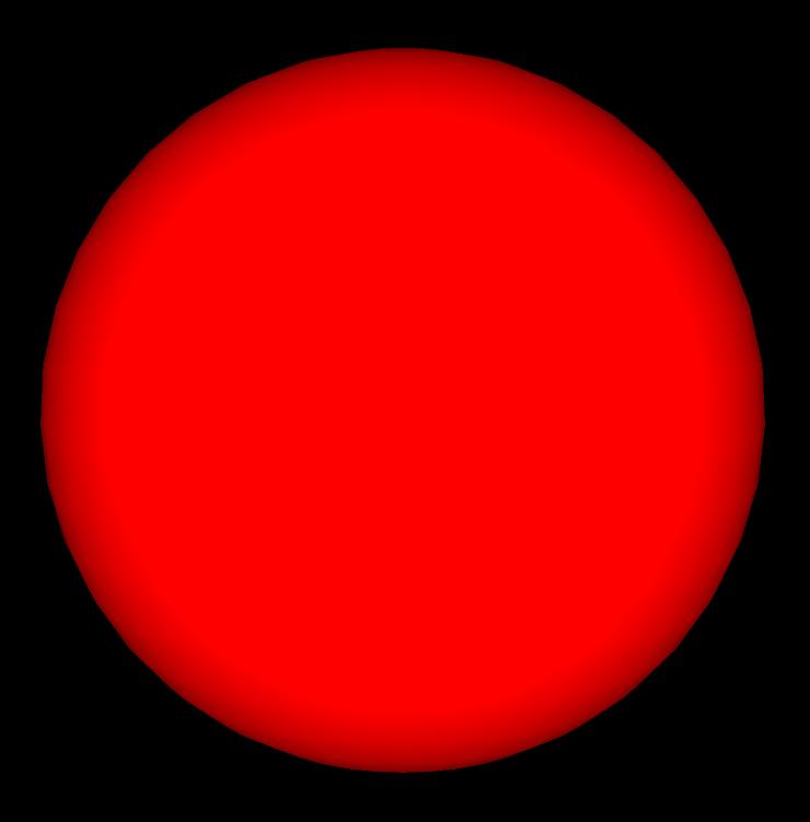 Pallo Esimerkki VRML-kielen Sphere-solmusta. #VRML V2.0 utf8 Shape { appearance Appearance { material Material { diffusecolor 1.0 0.0 0.0 ambientintensity 0.2 shininess 0.