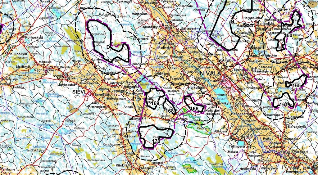 Kartta 1. Kohteiden sijaintikartta. Kartta 2. Vaikutuskohteita.