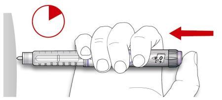 Vaihda neula ja yritä uudelleen. Jos insuliinia ei ilmesty neulan vaihdon jälkeen, SoloStar-kynäsi voi olla vaurioitunut. Älä käytä tätä SoloStar-kynää. Vaihe 4.