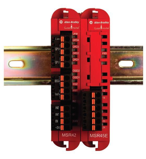 Turvarele MSR42 Tekniset tiedot Standardit EN954-1, IEC/EN60204,IEC61496-1 Turvaluokka Luokka 4 EN954-1 mukaisesti (ISO13849-1), SIL3 (EN IEC62061); PLe (ISO 13849) Toiminnallinen turvallisuus PFHd:<