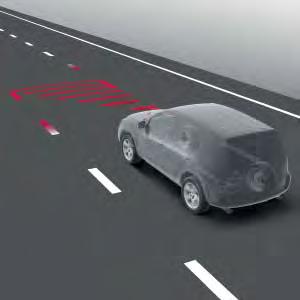 PRE-COLLISION SYSTEM JALANKULKIJATUNNISTUK- SELLA Pre-Collision System* käyttää kameraa ja tutkaa tunnistamaan edessä olevat ajoneuvot.