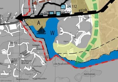 2010 fastställda Landskapsplanen för Östra Nyland har planändringsområdet anvisats för tätortsfunktioner och som vattenområde. En båthamn har anvisats för Storörens udde.