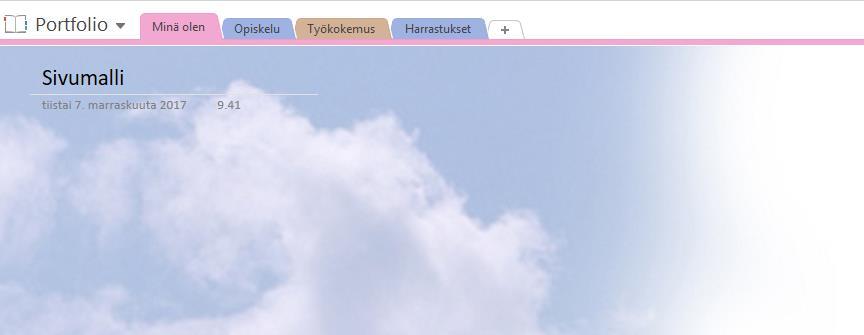 Voit lisätä portfolioosi edelleen tietoja, työpöytä -versioissa mahdollisuuksia on enemmän kuin Online -versiossa.