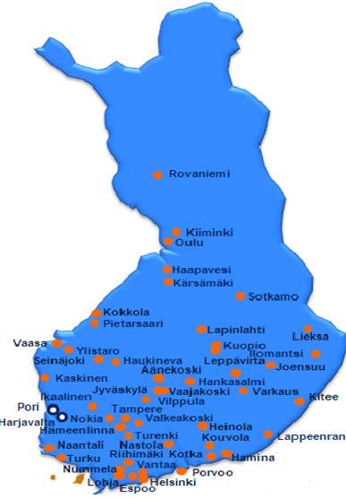 Maintpartner toimii Suomessa koko maanlaajuisesti (ks. kuvio 2).