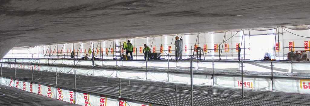 Haasteista on selvitty PERI Suomen, ResMarinen, pääurakoitsija Skanskan ja rakennesuunnittelija Swecon hyvällä yhteistyöllä.