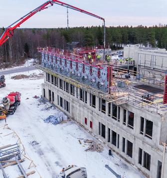 Tiedossa oli, että nykyisillä muottijärjestelmillä tällainenkin vaativa talvibeto- nointikohde on mahdollista toteuttaa vuodenajasta riippumatta.