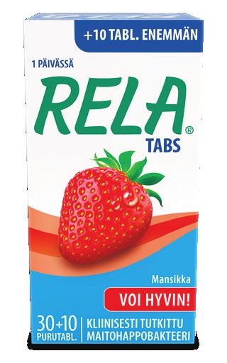 silmille. RELA-TABS 30 + 10 PURUTABL.