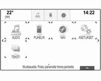 Perustoiminnot 21 Kotinäytön räätälöinti Muokkaustilaan siirtyminen Kosketa sovelluskuvaketta muutaman sekunnin ajan.
