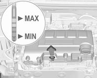 Auton hoito 193 Moottorin öljymäärä ei saa ylittää mittatikun MAX-merkkiä.