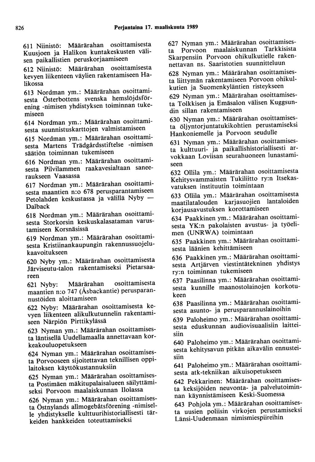 826 Perjantaina 17.