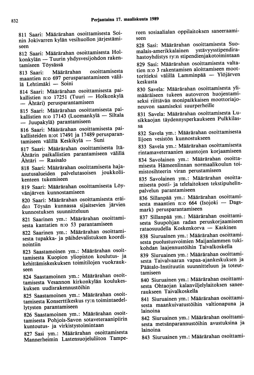 832 Perjantaina 17.