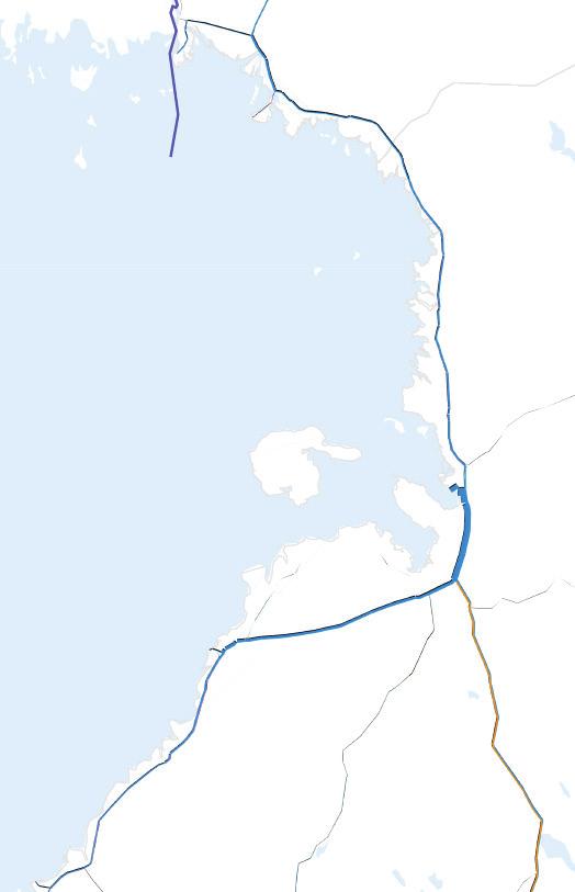 49 Suomen satamien tiekuljetukset * Satamista sisämaahan lähtevät * Ei sisällä satamakunnan sisäisiä kuljetuksia Kuljetusmäärä (1 000 tonnia) 2013, 2014 ja 2015 Kuljetusmäärän muutos verrattuna