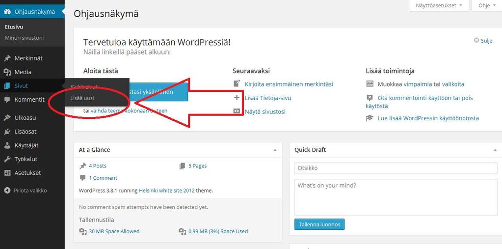 4. SIVUT Mitä ovat sivut?