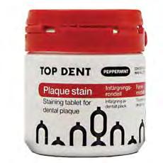 32576 0,5 mm, lila 12 x 8 kpl 32577 0,6 mm, sininen 12 x 8 kpl 32578 0,7 mm, keltainen 12 x 8 kpl Plakki-indikaattori Top Dent