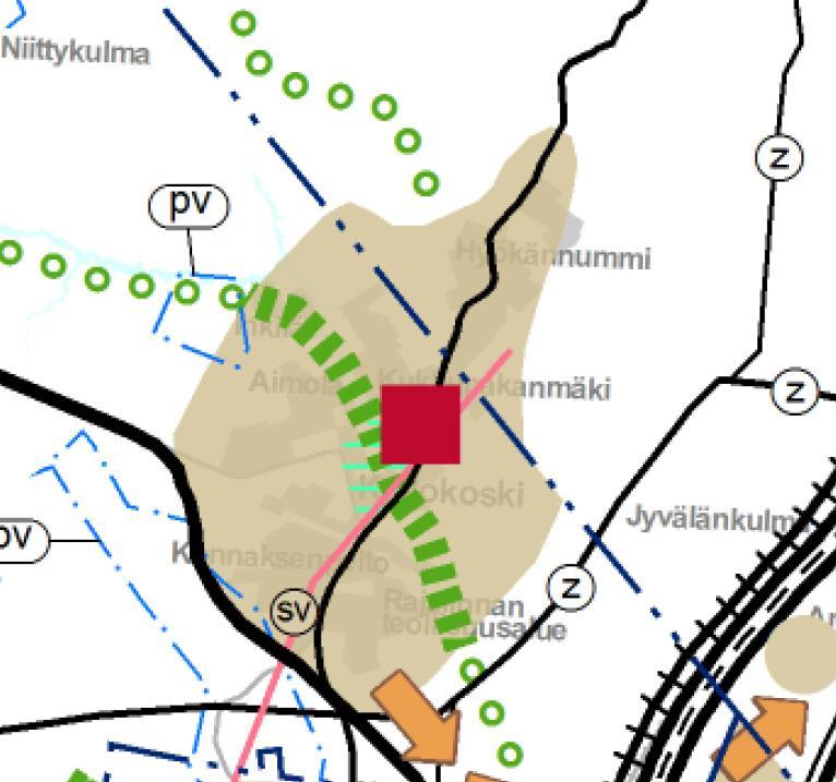 ARVIOITAVAT VAIKUTUKSET Suunnittelun kuluessa arvioidaan kaavan vaikutukset rakennettuun ympäristöön, taajamakuvaan, luonnonympäristöön ja virkistysmahdollisuuksiin sekä liikenteeseen ja lähialueen