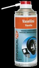 Voitelu Finisol Pro PTFE rasva FP313 Finisol Pro PTFE rasva 400 ml 6438243094632 6 Finisol Pro PTFE rasva on valkoinen, synteettinen, PTFE:llä lisäaineistettu monikäyttörasva laajalle