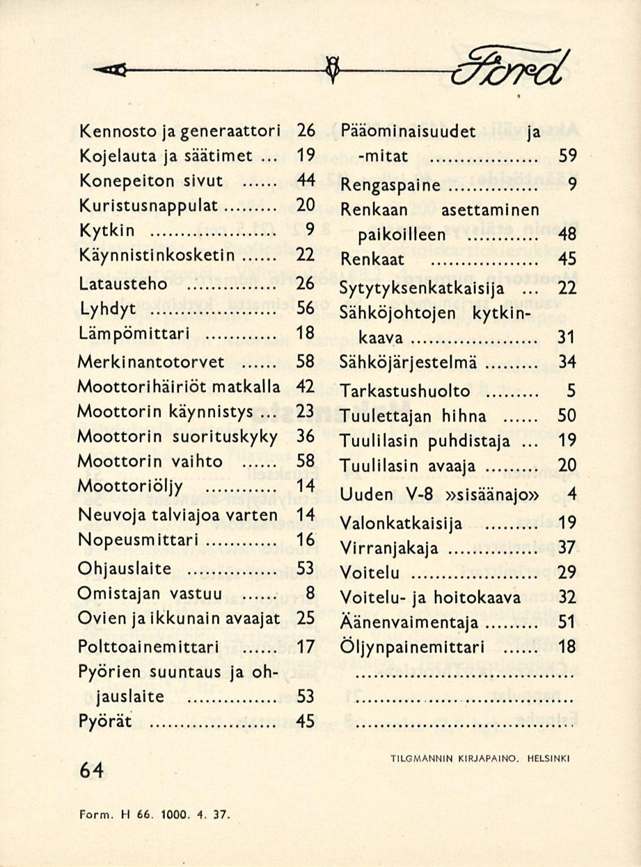 -- 9 c^b^d Kennosto ja generaattori 26 Pääominaisuudet ja.