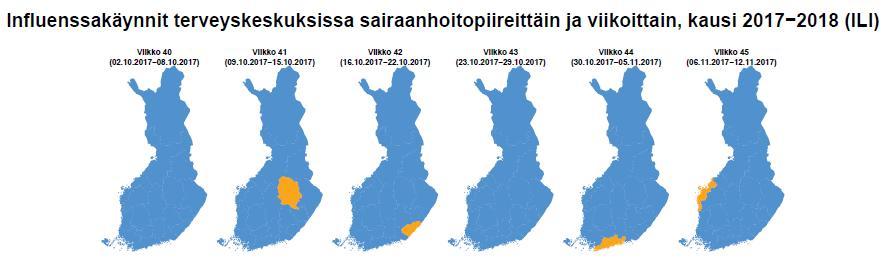 Influessakausi 2017 Tänä syksynä on ollut yksittäisiä tapauksia Vallitsevat kannat eteläisellä pallonpuoliskolla ovat olleet ns.