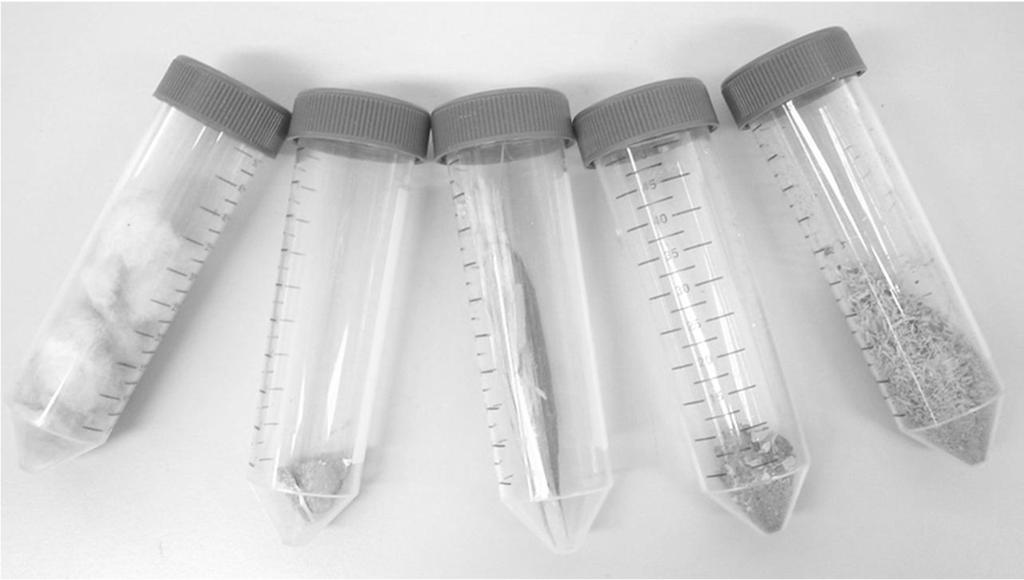 Näytteenotto-ohjeet rakennusten mikrobitutkimuksissa: Materiaalinäyte rakenteista SIVU 7(22) 10 cm Kuva 1. Näytettä tarvitaan viljelyyn 6-10 g.