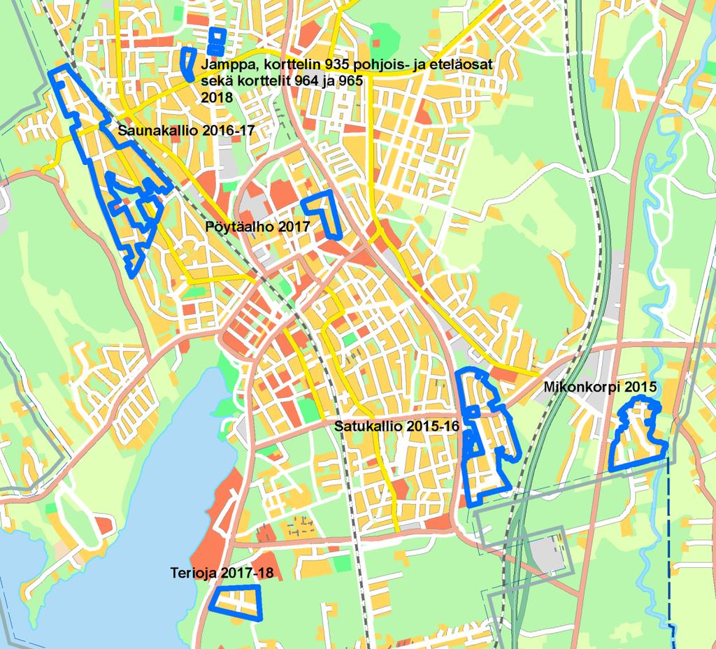 ilmoittaminen kuulutus.0.0 Osallistumis- ja arviointisuunnitelma.0.0 Asemakaavaluonnos nähtävänä MRL, MRA 0.