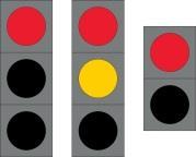 Liite 2 Liikennevalo-opastimet 1 Punainen valo osoittaa, ettei ajoneuvolla ja raitiovaunulla saa sivuuttaa 74 2 momentissa tarkoitettua pääopastinta eikä pysäytysviivaa.