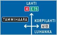 Liite 3 taulukko 6 Opastusmerkit 1 F1 Suunnistustaulu