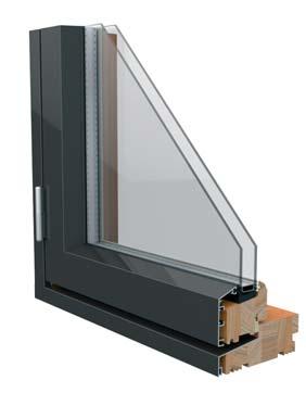 Outward opening wood-aluminium windows Ulosaukeavat puu-alumiiniikkunat Utadslående tre/aluminiumvinduer AruAL NORDIC 90 EX Uw = 0,75 sash 90 mm raami 90 mm ramme 90 mm 94.5 94.