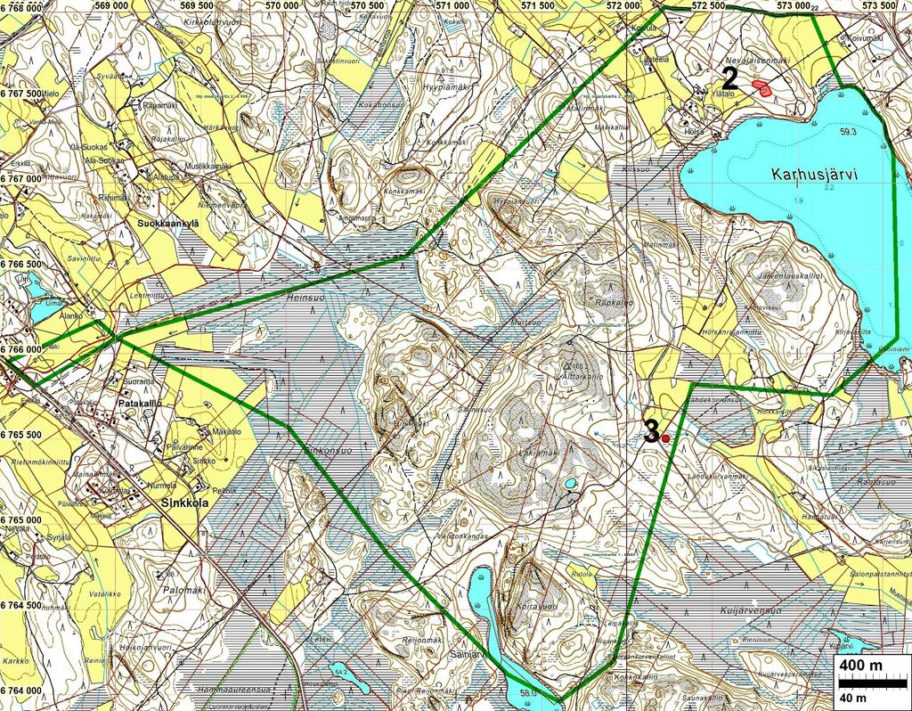 4 Alueen 3 laajennusosa Karhusjärven länsi-lounaispuolella. Inventointi Lappeenrannan kaupunki on laatimassa keskustaajaman osayleiskaava 2030.