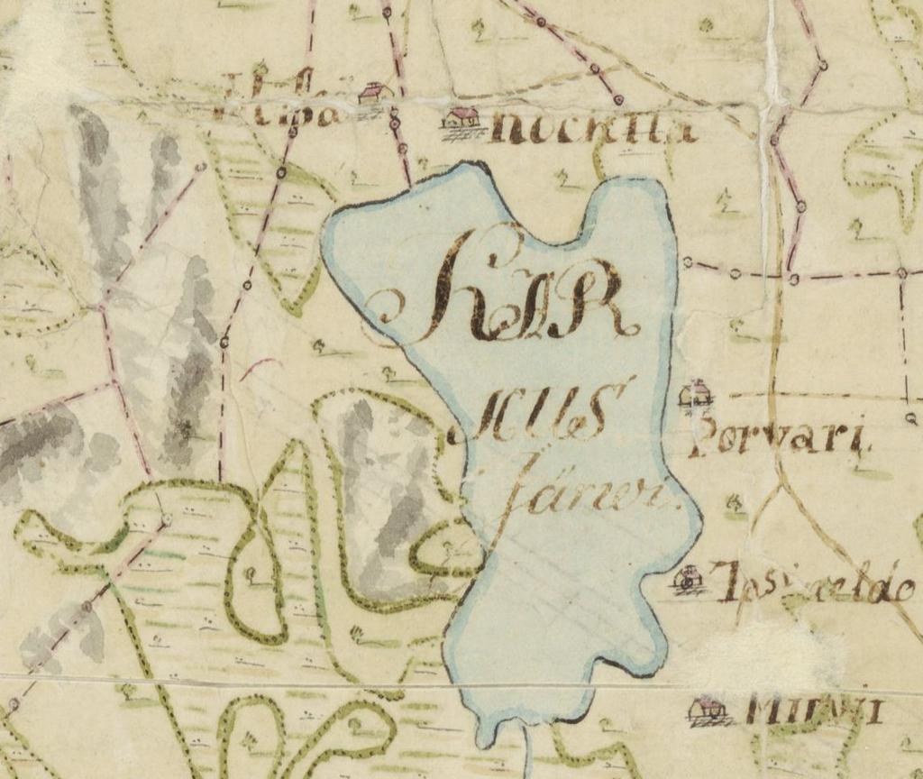 8 Ote vuonna 1767 laaditusta Lappeen pitäjän kartasta (Geographisk Charta