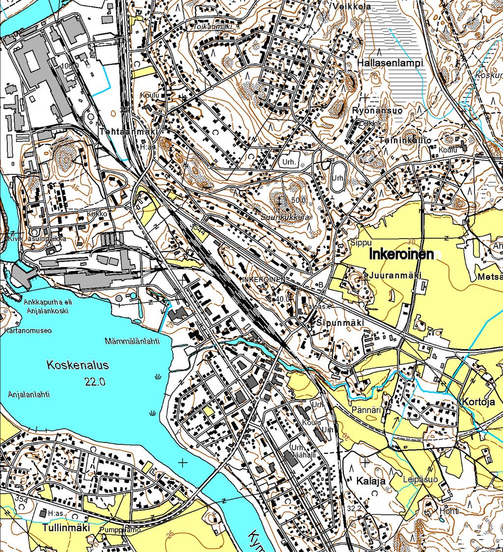 Stora Enso Publication Papers Oy Ltd 27 (45) Höyryvoimalaitos Päiväkeskus/vanhainkoti Lasten päivähoito Terveyspalvelu Oppilaitos 0 0,25 0,5 km Kuva 6.2. Oppilaitosten, päiväkotien, vanhainkotien ja terveyspalvelujen sijainti höyryvoimalaitoksen ympäristössä.