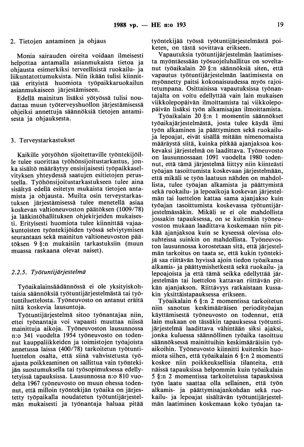 1988 vp. - HE n:o 193 19 2.