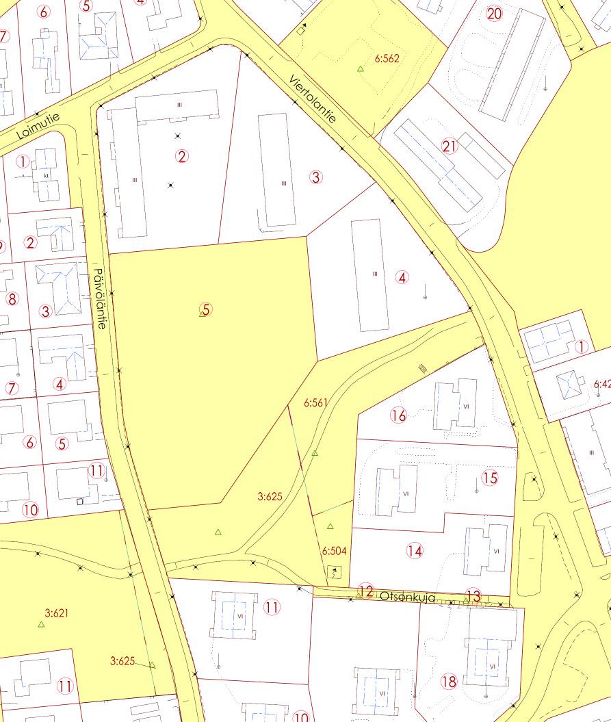 2 Ote maanomistuskartasta: kaupungin omistuksessa olevat alueet on merkitty keltaisella, yksityisten omistuksessa olevat alueet on merkitty valkoisella. 3. ALOITE Kaupunginhallitus päätti 27.5.