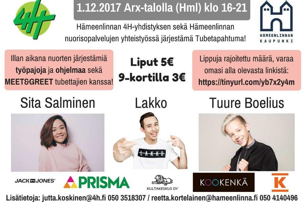 Nuoret pääsevät tutustumaan erilaisiin mediapainotteisiin pajoihin, ja ilta huipentuu Meet&Greet -tapahtumaan, jossa nuoret pääsevät tapaamaan kolmea tunnettua tubettajaa; Lakkoa, Sita Salmista sekä