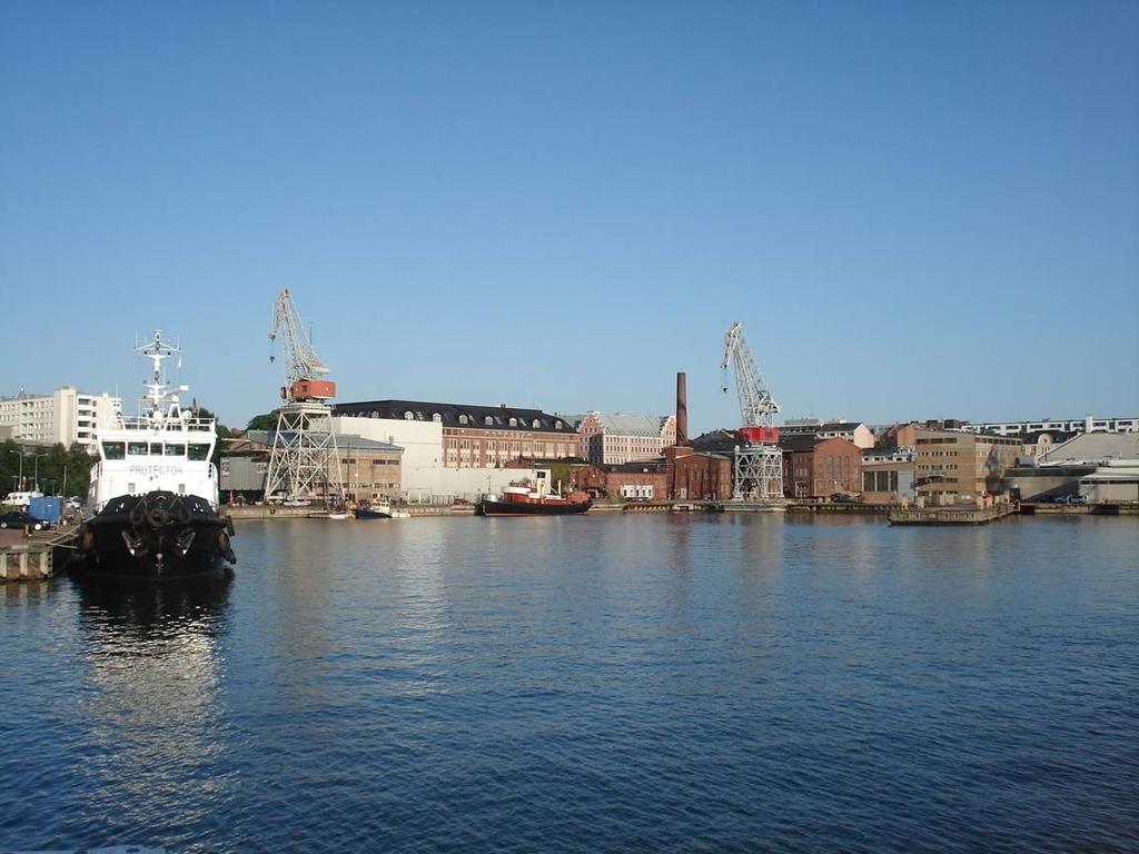 Helsingin kaupunki Pöytäkirja 23/2012 15 (85) Akp/1 Rakennettu ympäristö Telakkarannan rakennuskanta koostuu vanhasta punatiilisestä 1900- luvun taitteessa rakennetusta teollisuusrakennusten