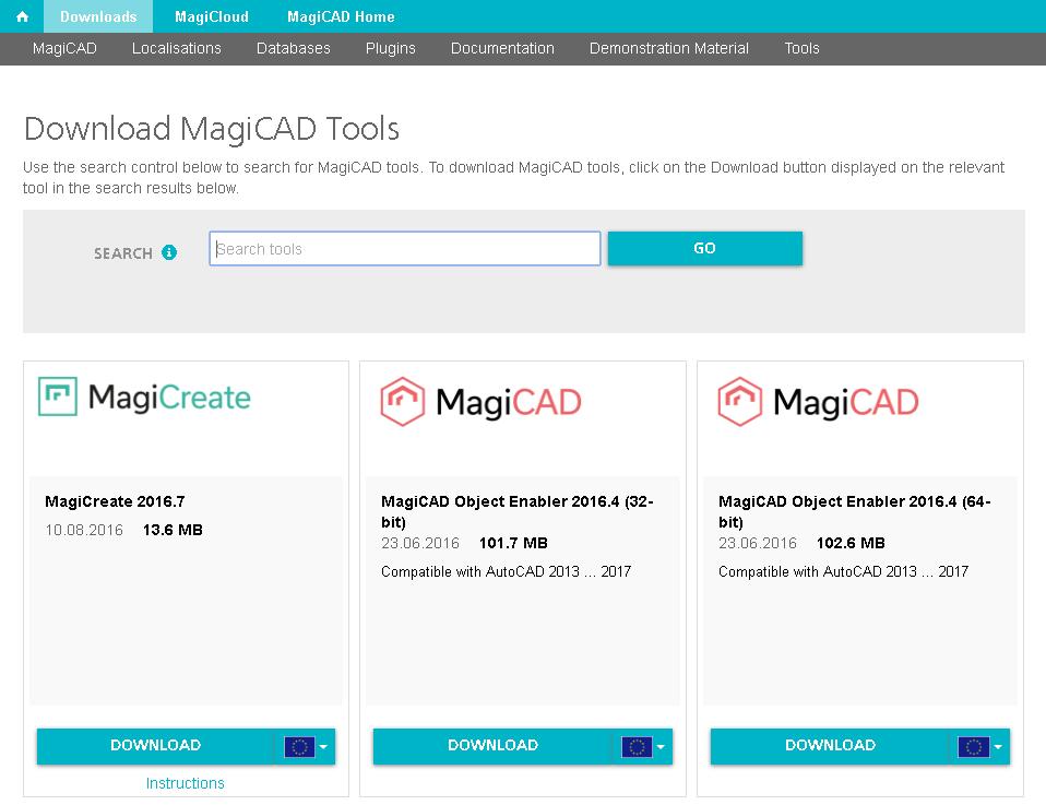98 (109) MagiCAD Object Enabler Kollegasi voivat ladata MagiCAD Object Enabler -ohjelman ilmaiseksi alla mainitulta verkkosivustolta.