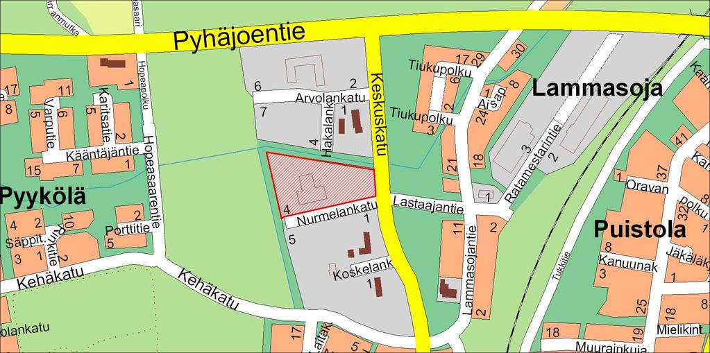1.2 Kaava-alueen sijainti Asemakaavan muutosalue sijaitsee Oulaisten kaupungissa Pyhäjoen pohjoispuolella Keskuskadun ja Nurmelankadun rajaamalla alueella.